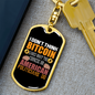 Chinese or American Bitcoin Crypto Keychain Stainless Steel or 18k Gold Dog Tag Keyring-Express Your Love Gifts