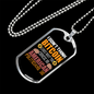 Chinese or American Bitcoin Crypto Necklace Stainless Steel or 18k Gold Dog Tag 24" Chain-Express Your Love Gifts