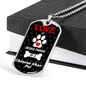 Chinese Shar-Pei Love Is Stainless Steel or 18k Gold Dog Tag 24" Chain-Express Your Love Gifts