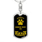 Chinese Sharpei Keychain Stainless Steel or 18k Gold-Express Your Love Gifts