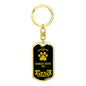 Chinese Sharpei Keychain Stainless Steel or 18k Gold-Express Your Love Gifts