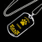 Chinook Dad Dog Necklace Stainless Steel or 18k Gold Dog Tag W 24" Dog Owner Lover-Express Your Love Gifts