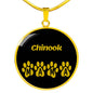 Chinook Mama Circle Necklace Stainless Steel or 18k Gold 18-22" Dog Owner Lover-Express Your Love Gifts