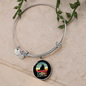 Chonk He Comin Cat Bracelet Stainless Steel or 18k Gold Circle Bangle-Express Your Love Gifts