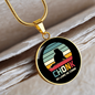 Chonk He Comin Cat Circle Necklace Stainless Steel or 18k Gold 18-22"-Express Your Love Gifts