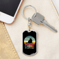 Chonk He Comin Cat Keychain Stainless Steel or 18k Gold Dog Tag Keyring-Express Your Love Gifts
