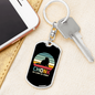 Chonk He Comin Cat Keychain Stainless Steel or 18k Gold Dog Tag Keyring-Express Your Love Gifts