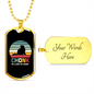 Chonk He Comin Cat Necklace Stainless Steel or 18k Gold Dog Tag 24" Chain-Express Your Love Gifts