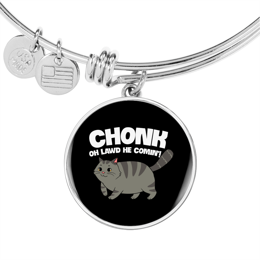 Chonk Oh Lawd Cat Bracelet Stainless Steel or 18k Gold Circle Bangle-Express Your Love Gifts