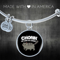 Chonk Oh Lawd Cat Bracelet Stainless Steel or 18k Gold Circle Bangle-Express Your Love Gifts