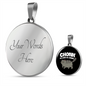 Chonk Oh Lawd Cat Circle Necklace Stainless Steel or 18k Gold 18-22"-Express Your Love Gifts