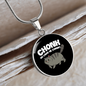 Chonk Oh Lawd Cat Circle Necklace Stainless Steel or 18k Gold 18-22"-Express Your Love Gifts