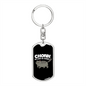 Chonk Oh Lawd Cat Keychain Stainless Steel or 18k Gold Dog Tag Keyring-Express Your Love Gifts