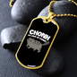 Chonk Oh Lawd Fat Cat Necklace Stainless Steel or 18k Gold Dog Tag 24" Chain-Express Your Love Gifts