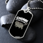 Chonk Oh Lawd Fat Cat Necklace Stainless Steel or 18k Gold Dog Tag 24" Chain-Express Your Love Gifts