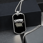Chonk Oh Lawd Fat Cat Necklace Stainless Steel or 18k Gold Dog Tag 24" Chain-Express Your Love Gifts