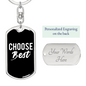 Choose Best Christian Keychain Stainless Steel or 18k Gold Dog Tag Keyring-Express Your Love Gifts