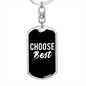 Choose Best Christian Keychain Stainless Steel or 18k Gold Dog Tag Keyring-Express Your Love Gifts