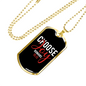 Choose Joy Romans 15:13 Necklace Stainless Steel or 18k Gold Dog Tag 24" Chain-Express Your Love Gifts
