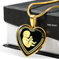 Choose Life Prolife Necklace Stainless Steel or 18k Gold Heart Pendant 18-22"-Express Your Love Gifts