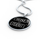 Chosen In Eternity Ephesians 1:4 Circle Necklace Stainless Steel or 18k Gold 18-22"-Express Your Love Gifts