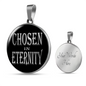 Chosen In Eternity Ephesians 1:4 Circle Necklace Stainless Steel or 18k Gold 18-22"-Express Your Love Gifts