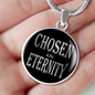 Chosen In Eternity Ephesians 1:4 Circle Necklace Stainless Steel or 18k Gold 18-22"-Express Your Love Gifts
