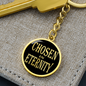 Chosen In Eternity Ephesians 1:4 Keychain Stainless Steel or 18k Gold Circle Pendant-Express Your Love Gifts