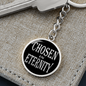 Chosen In Eternity Ephesians 1:4 Keychain Stainless Steel or 18k Gold Circle Pendant-Express Your Love Gifts