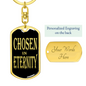 Chosen In Eternity Ephesians Keychain Dog Tag Stainless Steel or 18k Gold-Express Your Love Gifts