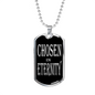 Chosen In Eternity Ephesians Necklace Stainless Steel or 18k Gold Dog Tag 24" Chain-Express Your Love Gifts