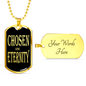 Chosen In Eternity Ephesians Necklace Stainless Steel or 18k Gold Dog Tag 24" Chain-Express Your Love Gifts