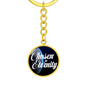 Chosen In Eternity World Ephesians 1:4 Keychain Stainless Steel or 18k Gold Circle Pendant-Express Your Love Gifts