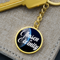 Chosen In Eternity World Ephesians 1:4 Keychain Stainless Steel or 18k Gold Circle Pendant-Express Your Love Gifts