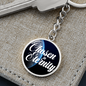 Chosen In Eternity World Ephesians 1:4 Keychain Stainless Steel or 18k Gold Circle Pendant-Express Your Love Gifts