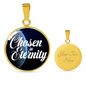 Chosen In Eternity World Ephesians Circle Pendant Stainless Steel or 18k Gold 18-22"-Express Your Love Gifts