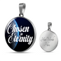 Chosen In Eternity World Ephesians Circle Pendant Stainless Steel or 18k Gold 18-22"-Express Your Love Gifts