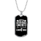 Christ Died Necklace Stainless Steel or 18k Gold Dog Tag 24" Chain-Express Your Love Gifts