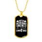 Christ Died Necklace Stainless Steel or 18k Gold Dog Tag 24" Chain-Express Your Love Gifts