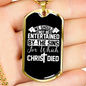 Christ Died Necklace Stainless Steel or 18k Gold Dog Tag 24" Chain-Express Your Love Gifts