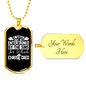 Christ Died Necklace Stainless Steel or 18k Gold Dog Tag 24" Chain-Express Your Love Gifts