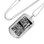 Christ For My Need Necklace Stainless Steel or 18k Gold Dog Tag 24" Chain-Express Your Love Gifts