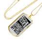 Christ For My Need Necklace Stainless Steel or 18k Gold Dog Tag 24" Chain-Express Your Love Gifts