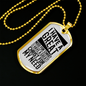Christ For My Need Necklace Stainless Steel or 18k Gold Dog Tag 24" Chain-Express Your Love Gifts