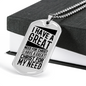 Christ For My Need Necklace Stainless Steel or 18k Gold Dog Tag 24" Chain-Express Your Love Gifts
