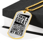 Christ For My Need Necklace Stainless Steel or 18k Gold Dog Tag 24" Chain-Express Your Love Gifts