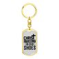 Christ In Our Shoes Keychain Stainless Steel or 18k Gold Dog Tag Keyring-Express Your Love Gifts