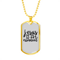 Christ Is Essential Necklace Stainless Steel or 18k Gold Dog Tag 24" Chain-Express Your Love Gifts