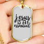 Christ Is Essential Necklace Stainless Steel or 18k Gold Dog Tag 24" Chain-Express Your Love Gifts