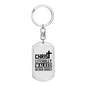 Christ Literally Walked Keychain Stainless Steel or 18k Gold Dog Tag Keyring-Express Your Love Gifts